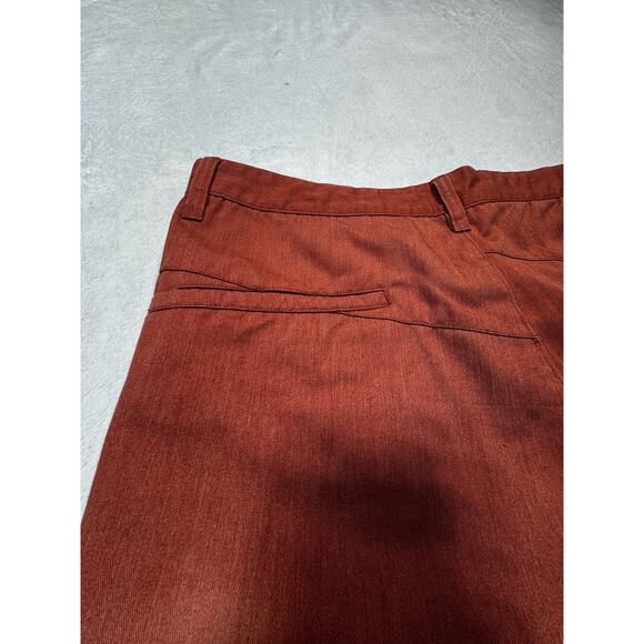 Volcom Corps Class Shorts Rust Red Cotton Twill Chino Flat Front Hiking SZ 38 - Picture 7 of 12